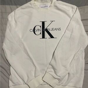 White Calvin Klein crewneck